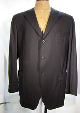 ERMENEGILDO ZENGA High Performance Button front black Blazer Jacket Size Eu 56
