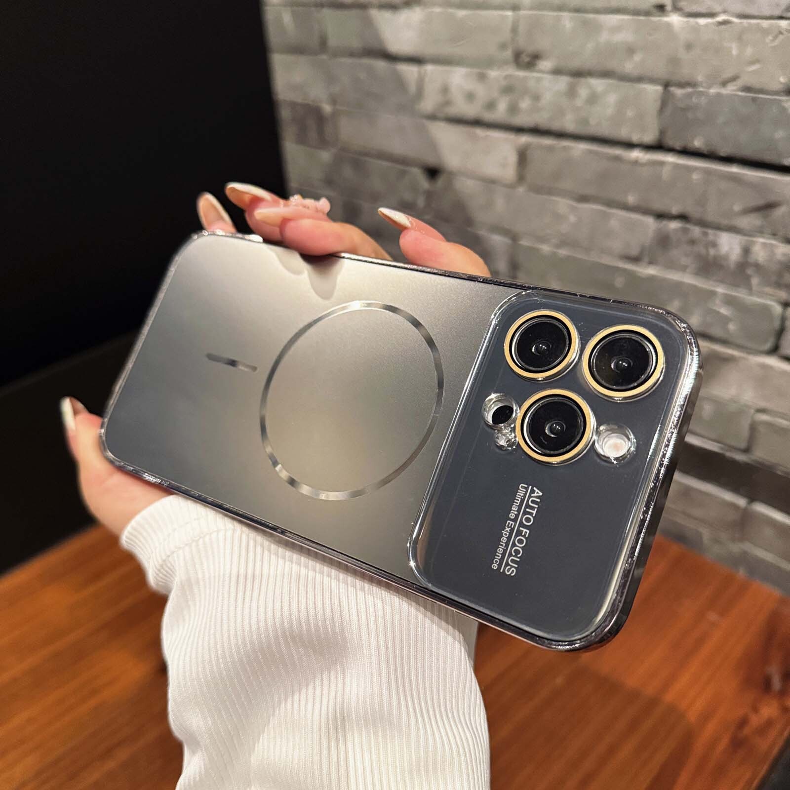 For iPhone 16 Pro Max 15 14 13 Luxury Magnetic Shockproof Camera Protection Case