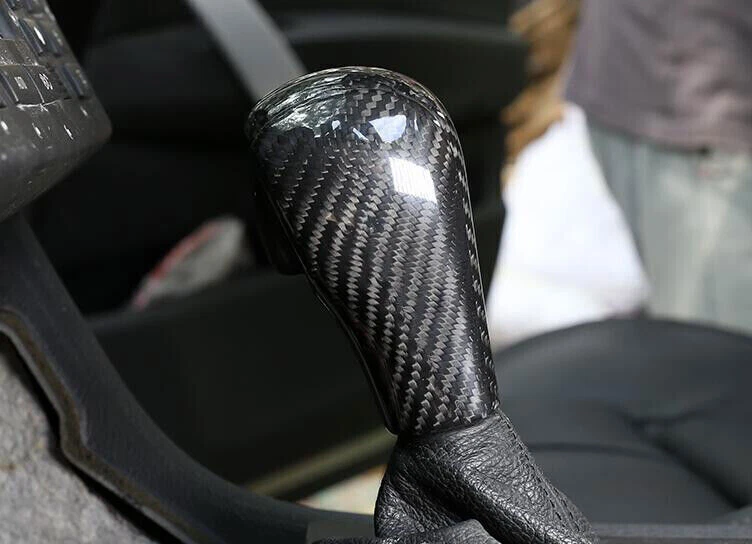 For BMW 5 Series 2004-2007 Dry Carbon Fiber Middle Console Gear Shift Knob Cover - Изображение 3 из 4