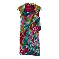Adrianna Papell Multicolor Sleeveless Bodycon Sheath Mini Dress Size 4