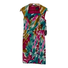 Adrianna Papell Multicolor Sleeveless Bodycon Sheath Mini Dress Size 4