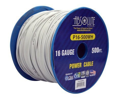 Absolute Usa P16-500WH 16 calibre 500 Pies Carrete Power Cable Cable (blancoo) Absolute Usa P16-500WH 16 calibre 500 Pies Carrete Power Power Power Cable Cable (blancoo) ventas en linea