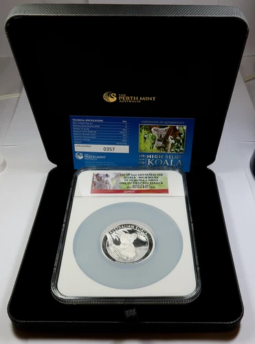 2015 P NGC PF70 UCAM High Relief | AUSTRALIA - 5oz SILVER Koala w OGP #42862P