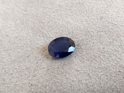 Natural Burma Blue Sapphire 9x7 mm Oval shape gemstone Deep Blue Excellent cut