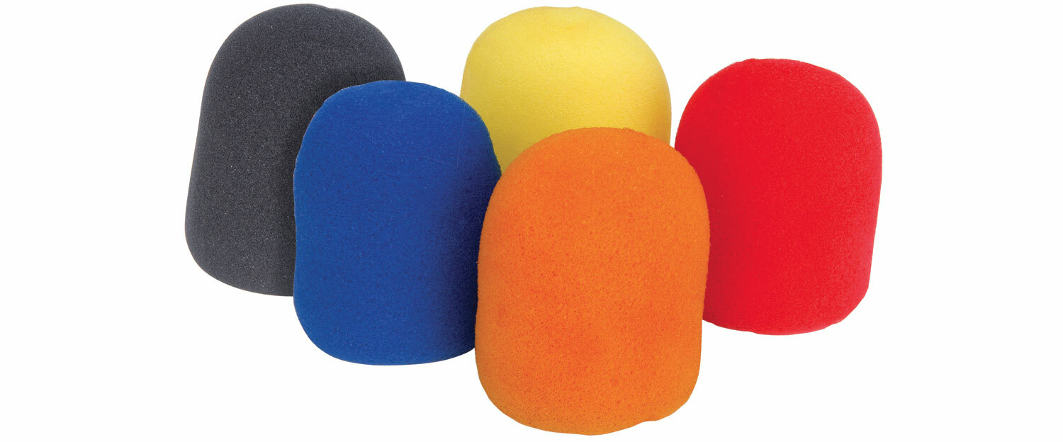 Dynamic Microphone Windshields Pack of 5 Coloured