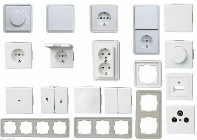 KOPP Vision arktisweiß Schalterprogramm Dimmer Rahmen Steckdose Taster Schalter