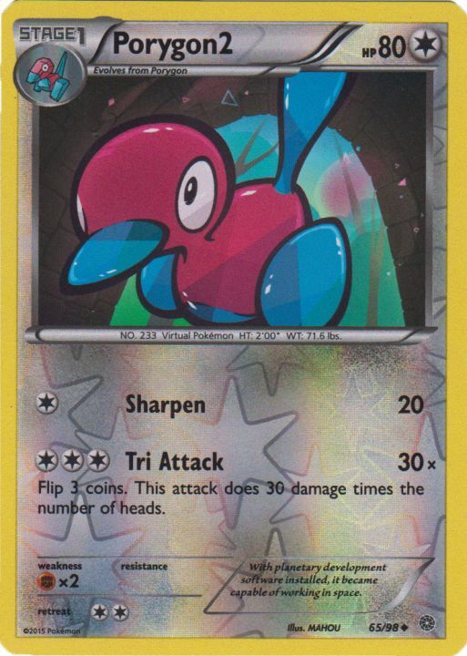Pokemon - Porygon2 - 65/98 - Uncommon - Reverse Holo - XY - Ancient Origins - LP