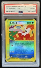 2003 Pokemon Skyridge Delibird Reverse Holo #49/144 PSA 8