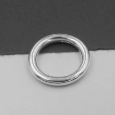 Solid 925 Sterling Silver Thick Round Band Simple Stacking Wedding Gift Jewelry