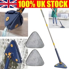 Cleaning Triangle Mop Water Squeezing Mop for Floor Ceiling Wall 360° Rotatable