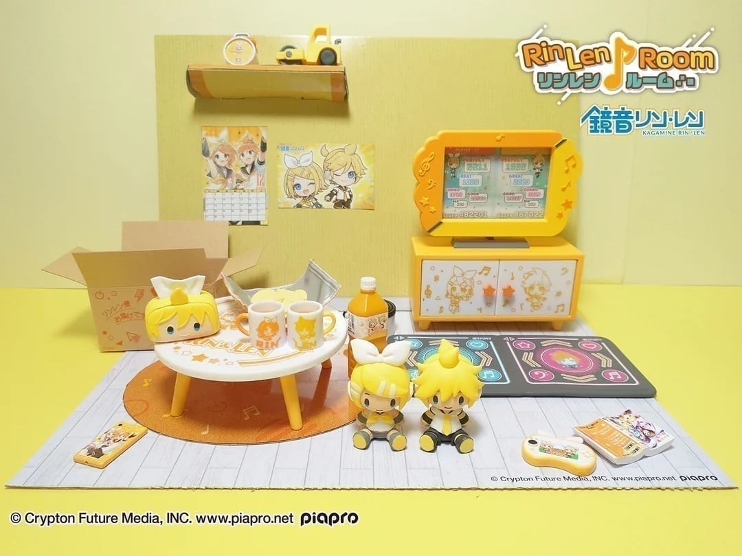 Re-ment Miniature Japan Kagamine Rin Len Room Dollhouse Furniture