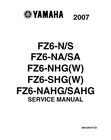 2007 07 Yamaha Fazer FZ6 FZ6 N FZ6 S Service Shop Repair Manual