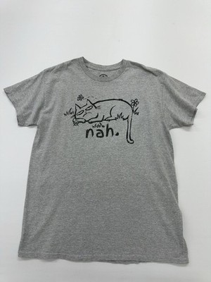 DLF Jungen meliertes graues Cartoon Nahui T-Shirt Größe M normale Passform