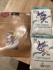 Vintage Pantyhose Lot of 3 Sheer Off Black Queen 4X