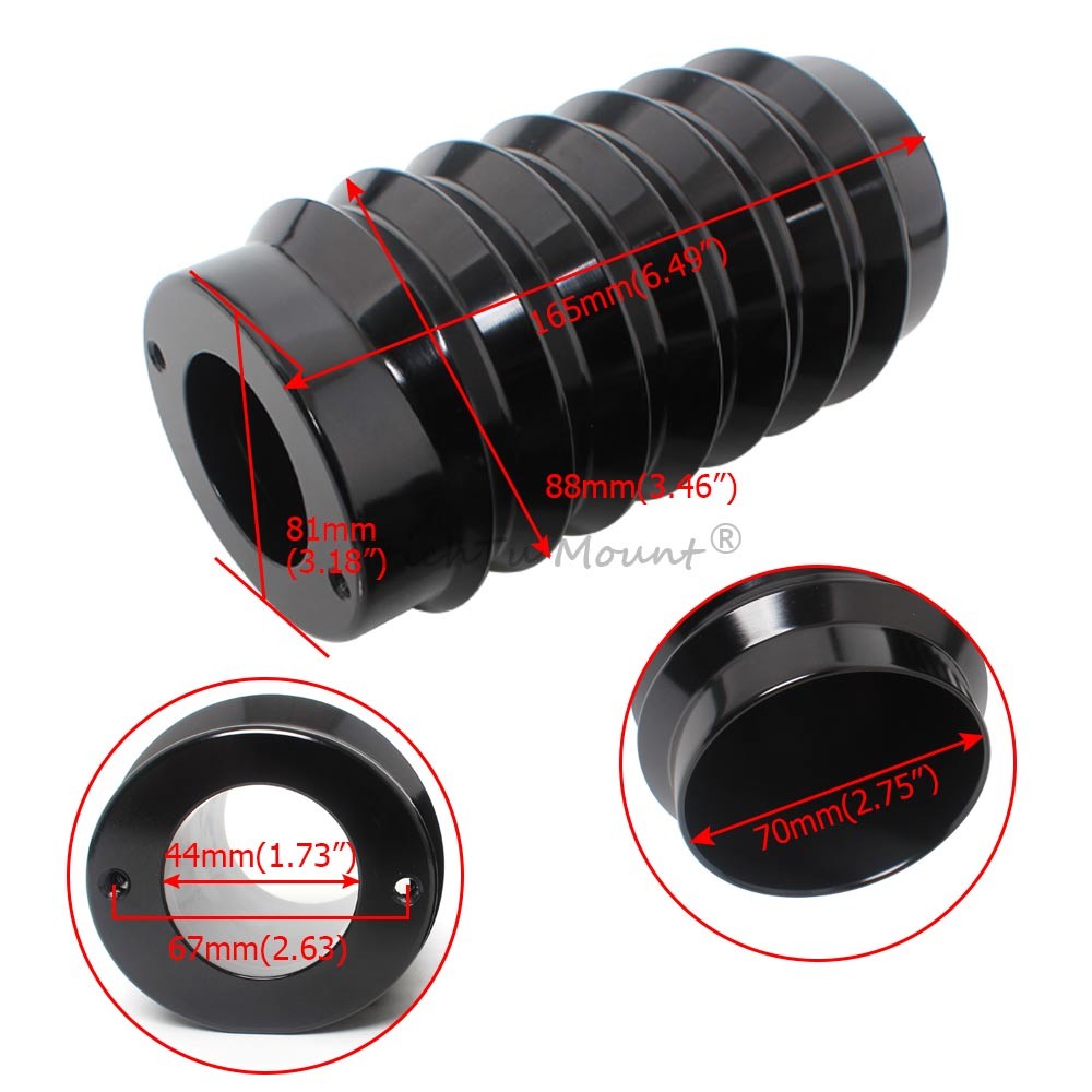 Retro Aluminum Upper Fork Boot Slider Cover For Harley Touring Electra Glide FLH