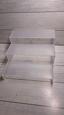 Acrylic Display Riser Heavy Duty Crystal Display Stand Shelf Clear 3 Pack 