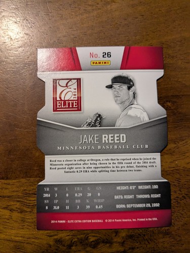 2014 Panini Elite Extra Edition #26 Jake Reed Status Blue #/100 - Picture 2 of 2