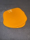 Fiesta Homer Laughlin HLC USA Orang Square Plates 12” Set 2 Lot Of 2