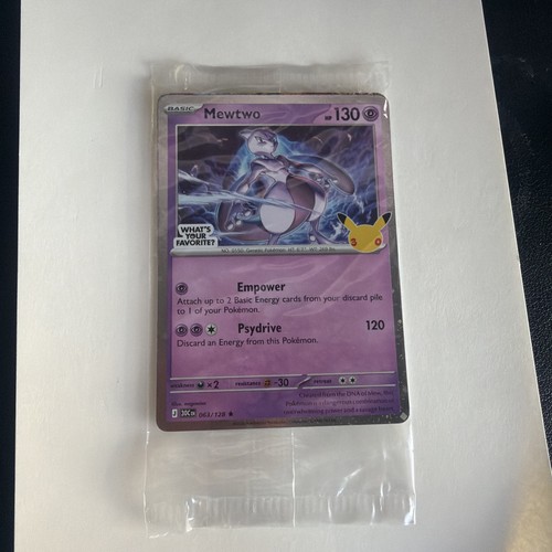 Mewtwo Pokemon 30th Anniversary Celebrations Promo Card Exclusive 063/128