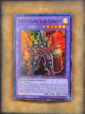 Yugioh D/D/D Flame King Genghis OP19-EN009 Super Rare NM