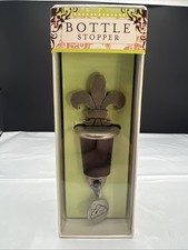 NEW Whipped Cream Wine/Bottle Stopper Fleur De Lis New In Box Made In Usa