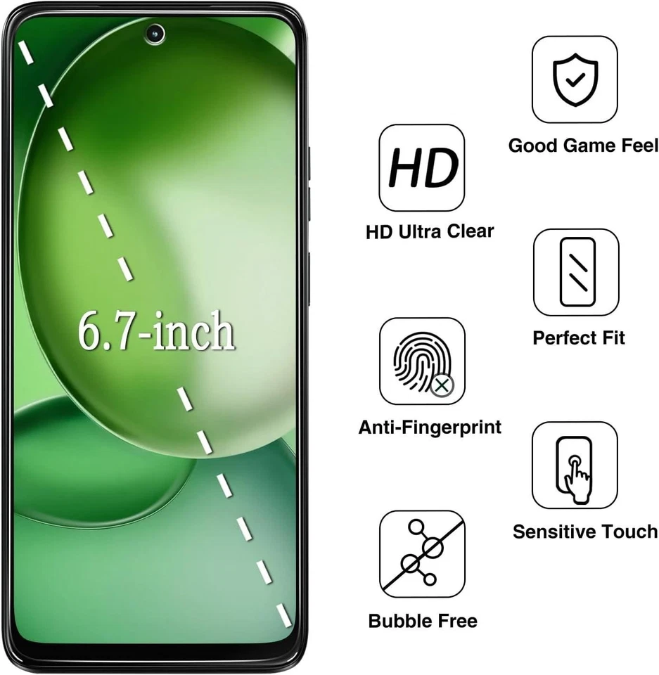 2 Pack Privacy Screen Protector for Motorola Moto G 5g (2025) Anti Spy - Image 2 of 4