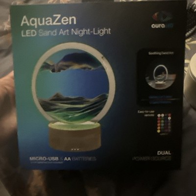 AquaZen LED Sand Art Night-Light by Aura LED - Micro USB or Battery, with Remote