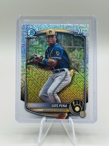 2025 Bowman Chrome Luis Pena 1st Mojo #BCP-38 Milwaukee Brewers