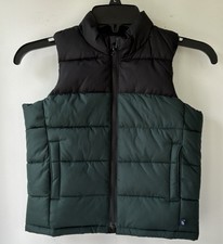 Kids Gap Cold Control Puffer Vest Black/ Forest Green Size XS