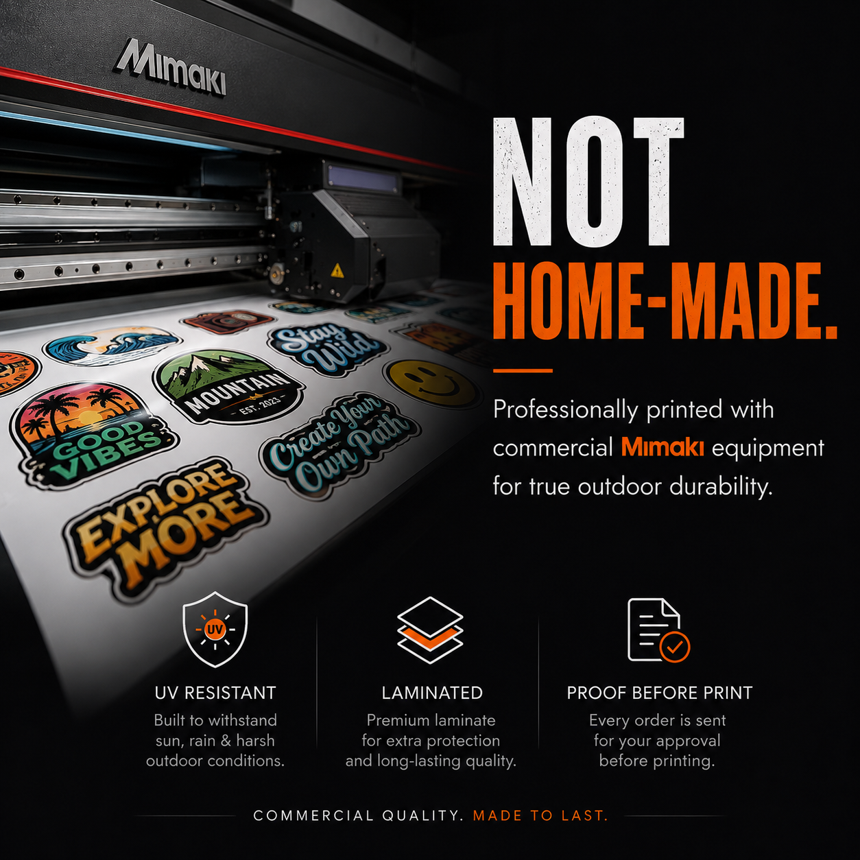 Custom Logo Stickers Vinyl Die Cut Decals Waterproof UV Resistant 2"-20 ...