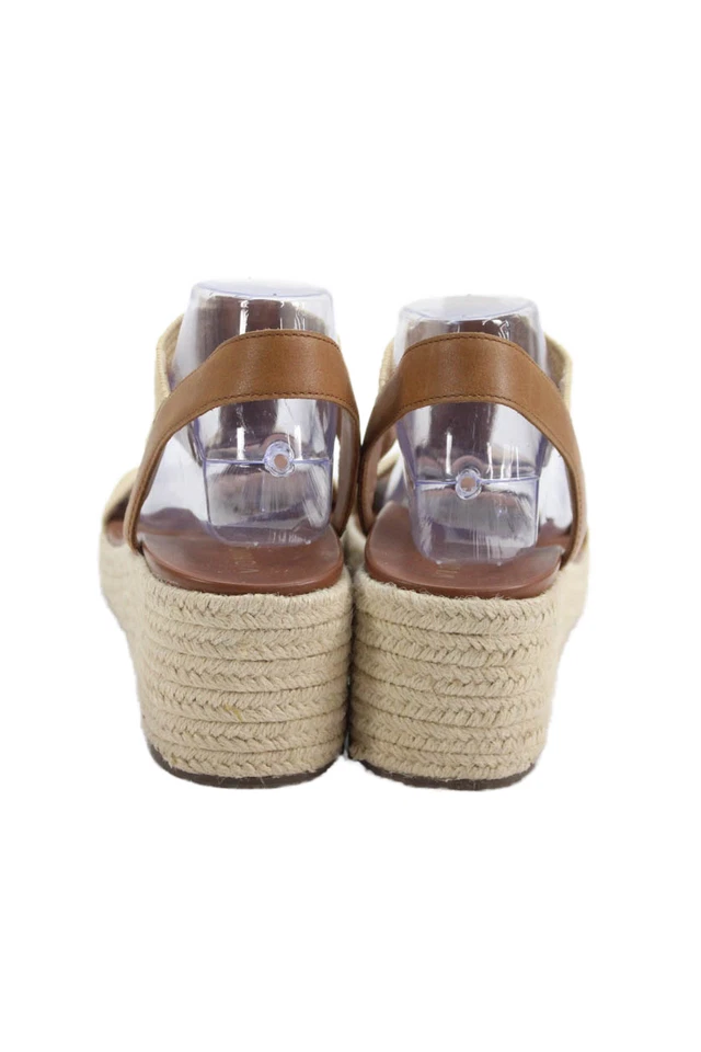 Vionic Mujer Punta Abierta Correa al Tobillo Alpargata Cuña Tacones Marrón Beige Talla 11 Foto 4 de 4