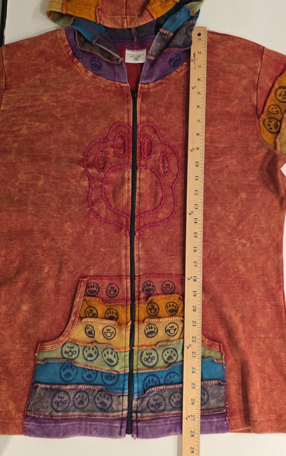 Greater Good Network Rainbow Patchwork Zip Hoodie… - image 15