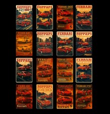 Insegna Latta Poster Metallo Ferrari Cars 20x30cm - Garage Wall Art - Più Stili