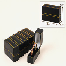 6pc Bangle Gift Boxes for Cuff Bracelet Jewelry Box for Bracelet Black