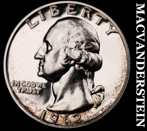 1962 Washington Quarter- Silver- Choice Gem Proof Luster No Reserve #J274