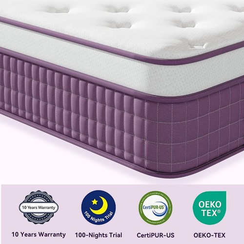 12 Inch King Size Hybrid Mattress in a Box, CertiPUR-US Certified Mattress wi... - Picture 4 of 9