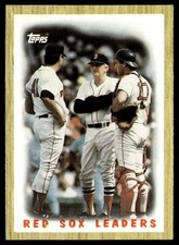 1987 Topps Red Sox Leaders - Tom Seaver/Rich Gedman/John McNamara Boston Red Sox