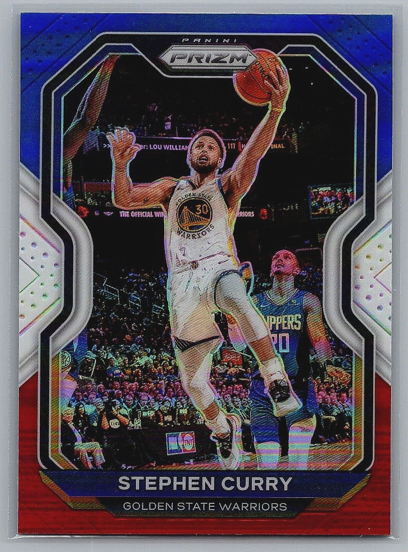 2020-21 Panini Prizm Stephen Curry #159 Red White Blue Prizm