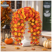 HäNgepflanze KüNstlich 4 StüCk Kunstblumen Herbstblumen Deko FüR Zuhause