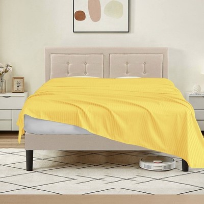 800 Thread Count 1-Pcs Flat Sheet Only Multiple Color Choice Stripe Pattern