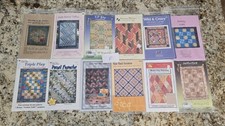 VTG NEW 12 PC Quilt Patterns Lot F Sew Biz 5  Dime Materially Possessed Sew Fun