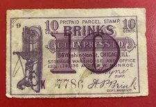 Brinks Chicago City Express Vintage Private Label Ten Cents