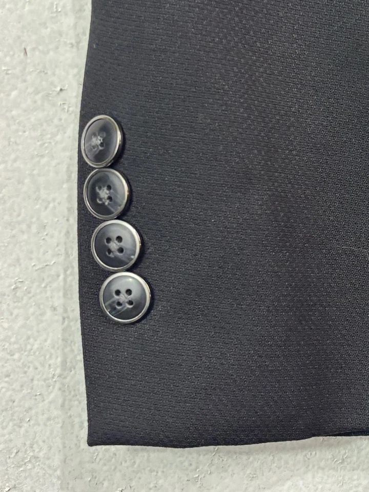 Pronto Uomo 62L Negro Lúpulo Blazer Chaqueta Traje Deportivo Abrigo Lana Elástico Foto 2 de 4