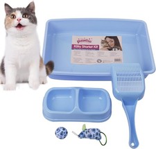 Small Cat Litter Box Kitten Litter Box Starter Kit Low Entry Baby Catty Training