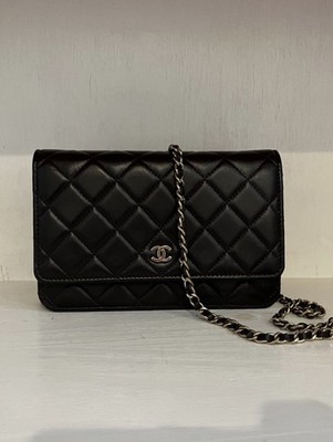 Chanel Cc Caviar Quilted Wallet On Chain Chip Crossbody Bag