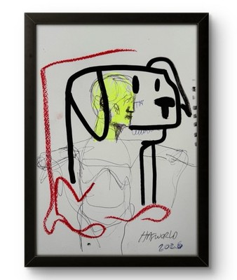 HASWORLD ORIGINAL Mind Of A DOG POP ABSTRAKT Kunst EXPRESSIONISMUS IMPRESSIONISMUS