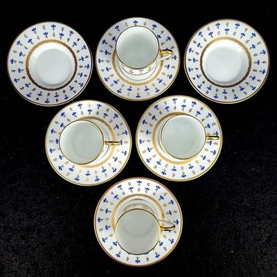 Raynaud Limoges Vieux Nyon Cornflower cup and saucer 4 pieces | eBay