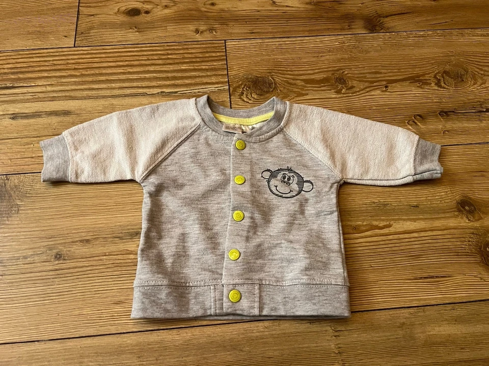 Baby Sweatjacke - Grau - Affe - Ergee - Größe 50 - Neugeborene