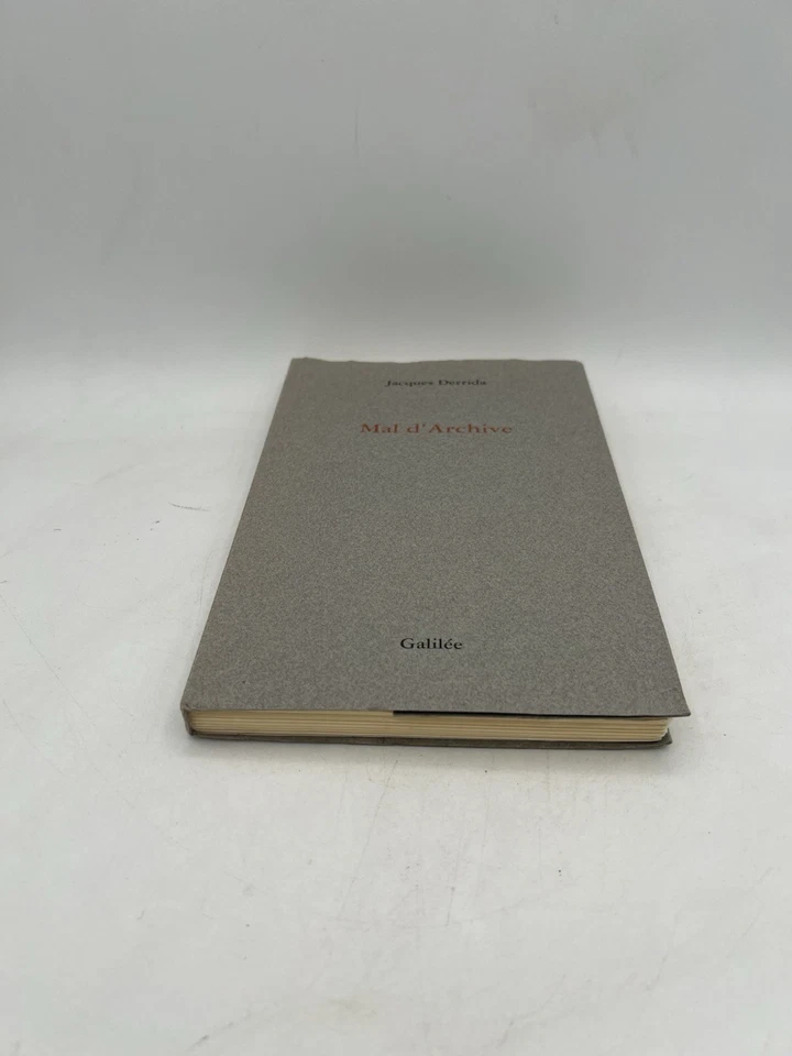 Mal d' Archive Jacques Derrida Original 1995 French Language Trade Paperback - Image 4 of 4