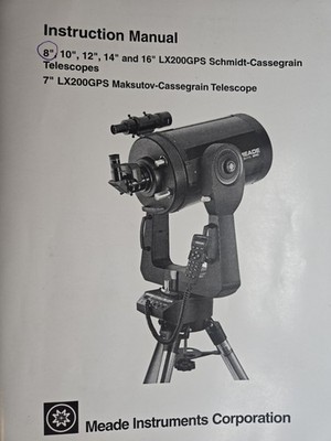 8'' Meade LX 200 GPS Telescope with Case and Accessories including tripod